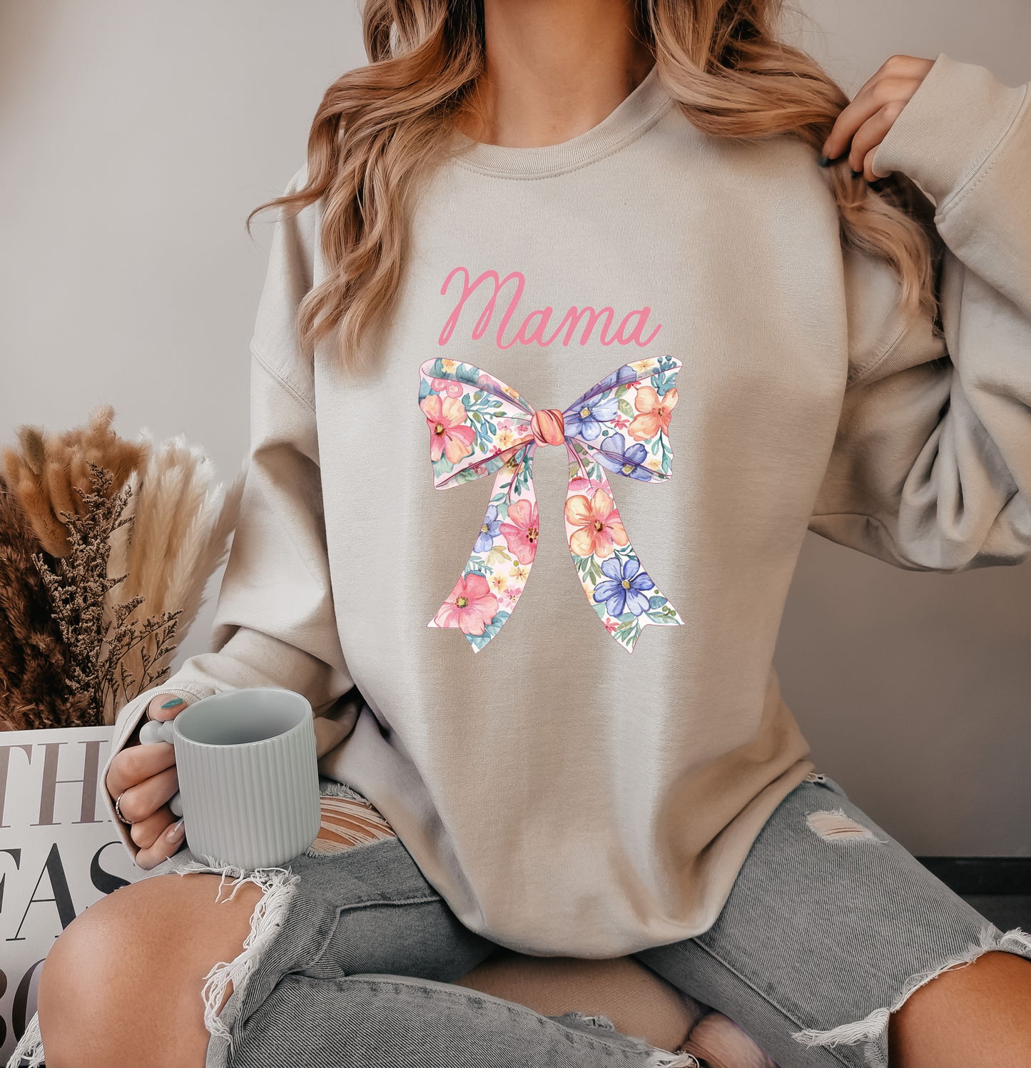 Mama Floral Bow- DTF Transfer