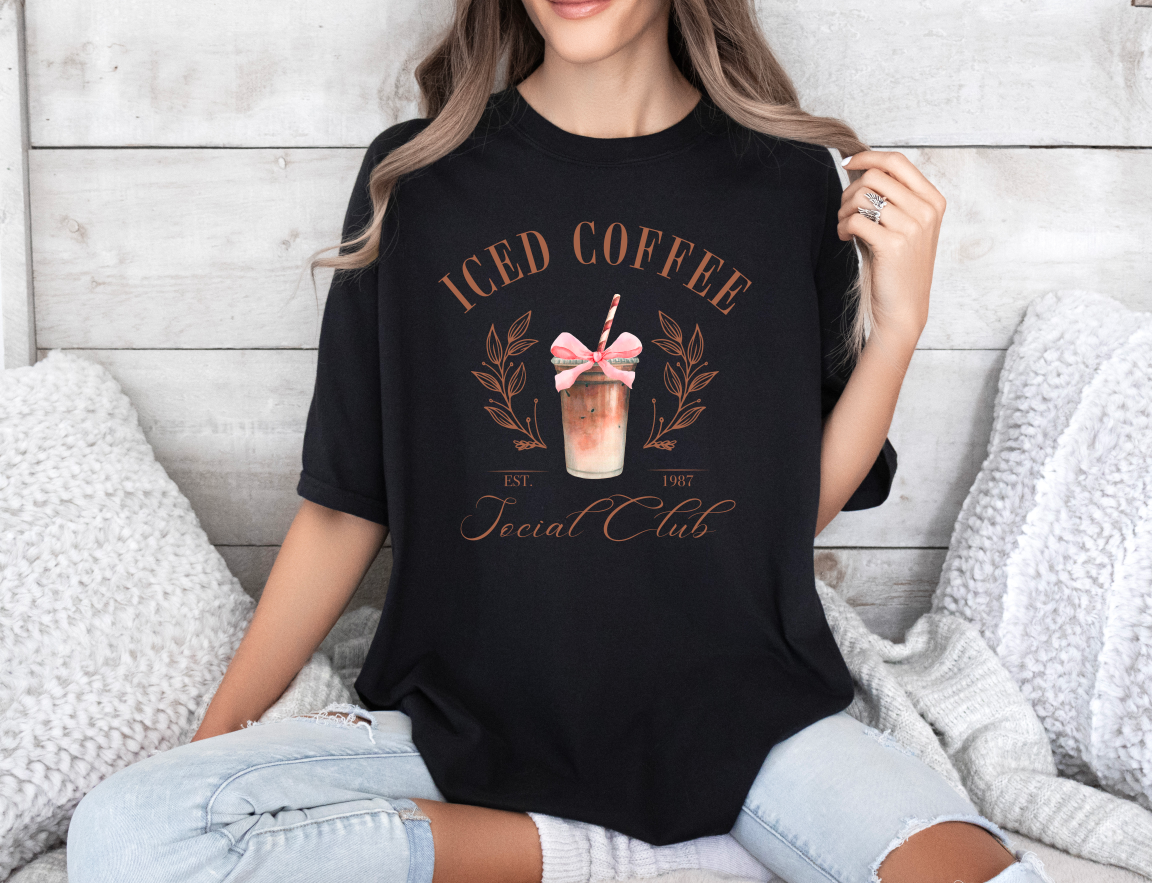 Iced Coffee Social Club - Full Color Heat Transfer