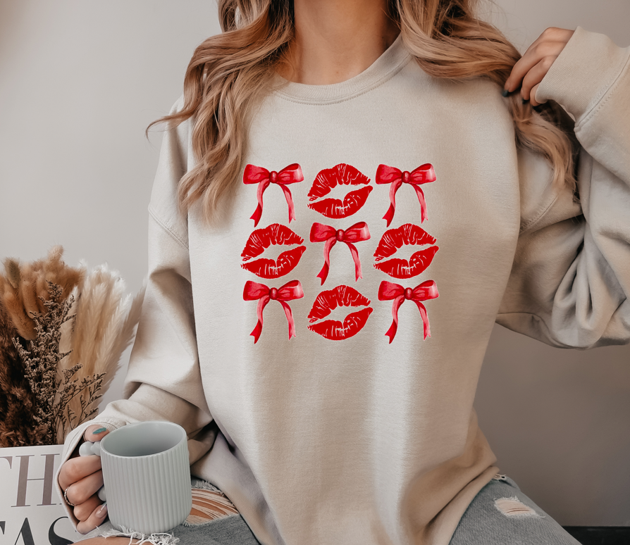 Red Lips and Red Bows- Full Color Heat Transfer