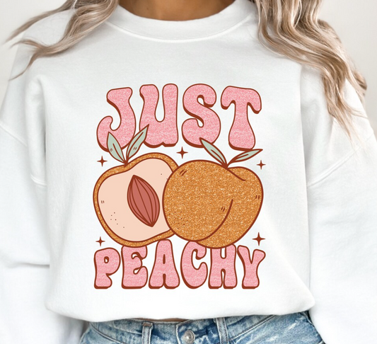 Just Peachy Faux Glitter - DTF Transfer