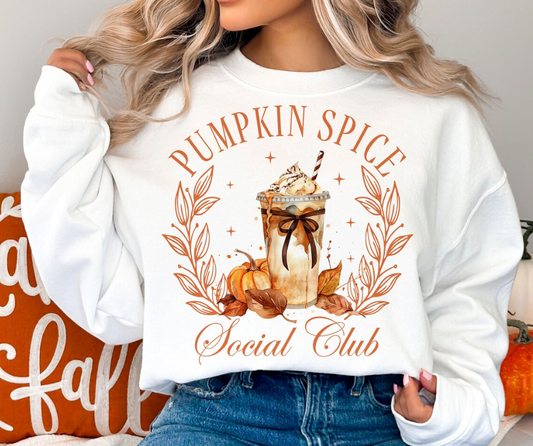 Pumpkin Spice Social Club-  Full Color Transfer