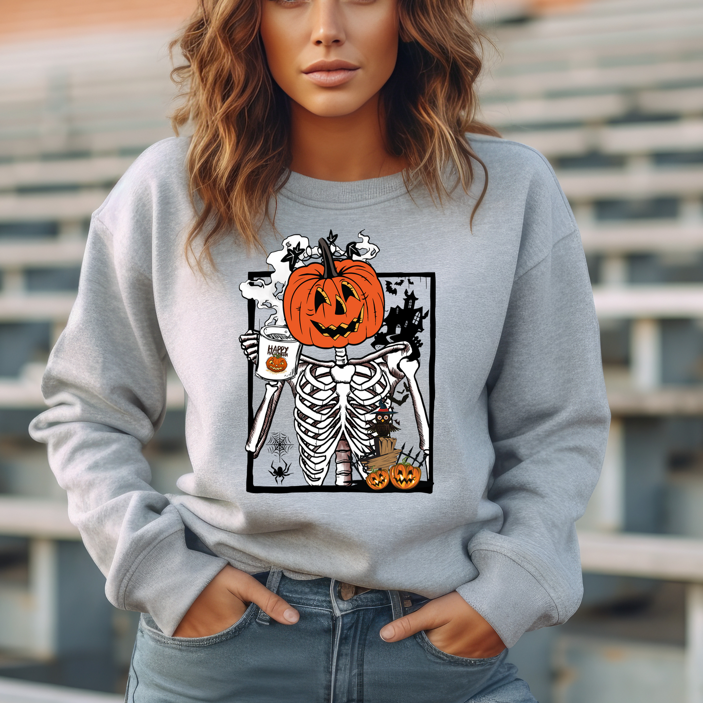 Pumpkin Skeleton - Full Color Transfer