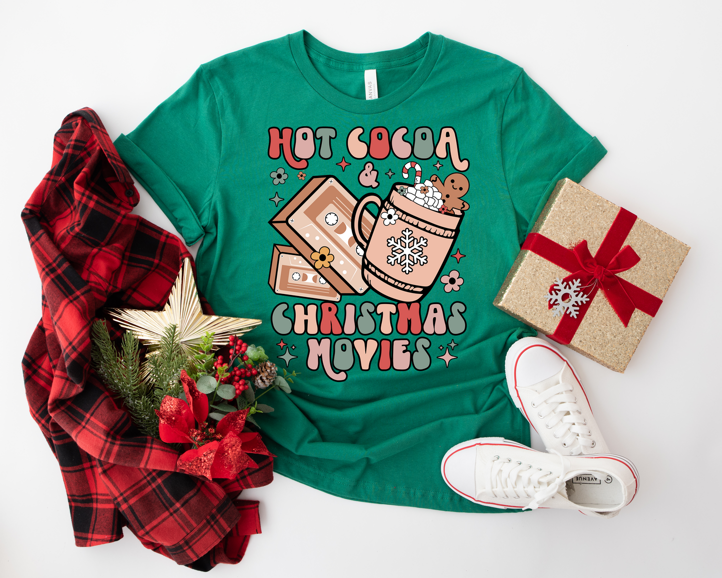 Hot Cocoa & Christmas Movies Full Color Heat Transfer