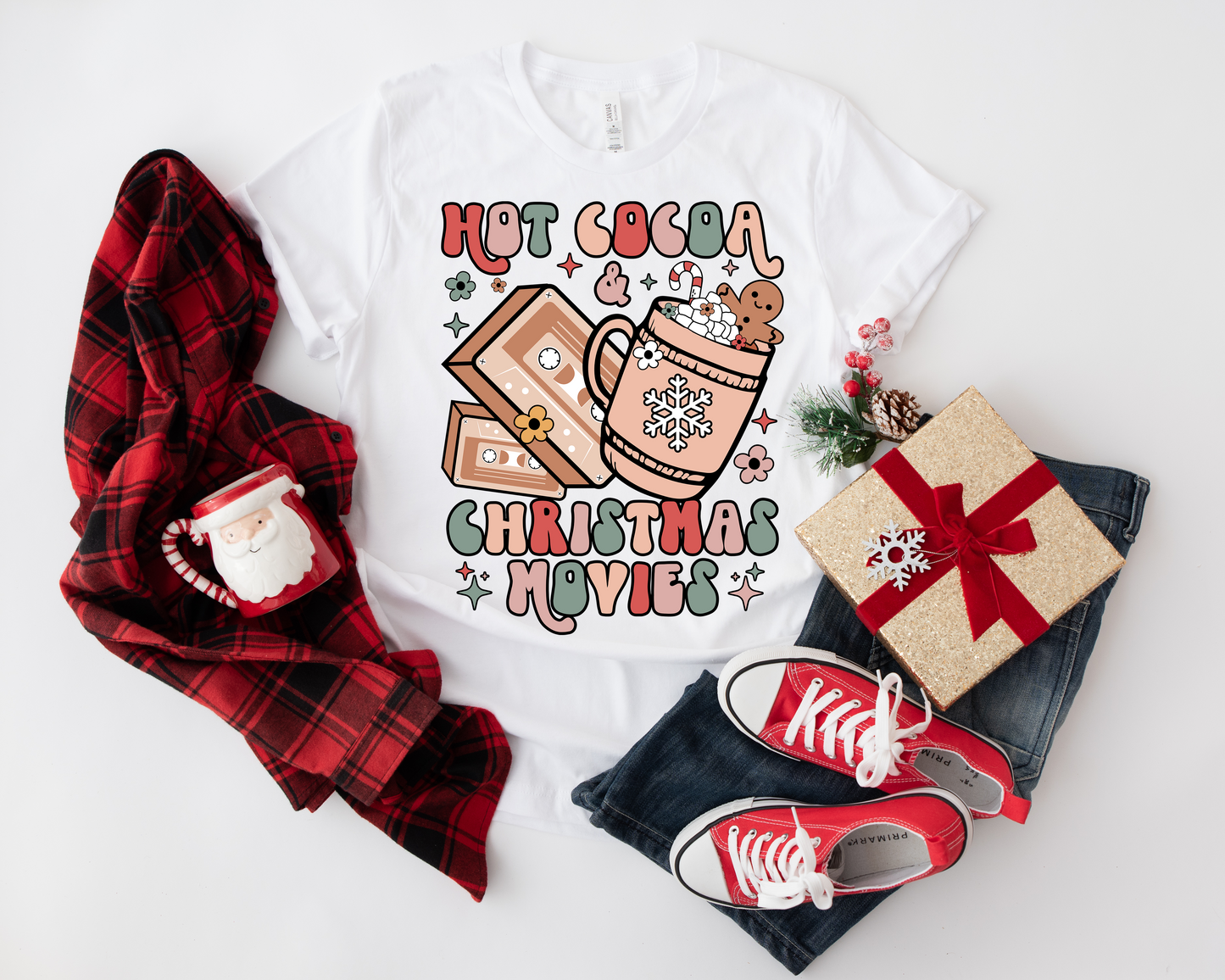 Hot Cocoa & Christmas Movies Full Color Heat Transfer